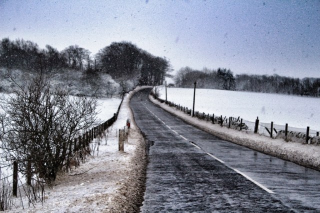 Snowroad in the Lammermuirs